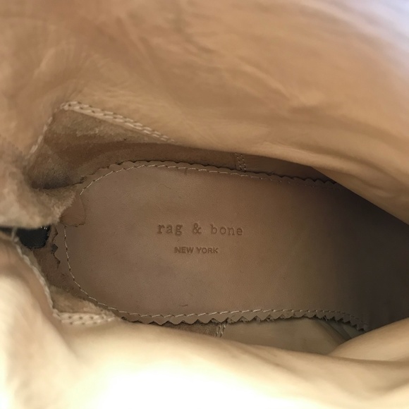 Rag & Bone Newbury Boots Booties 36 6 Gray Canvas - Picture 12 of 12
